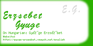 erzsebet gyuge business card